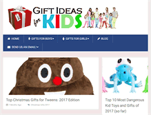 Tablet Screenshot of gift-ideas-for-kids.org